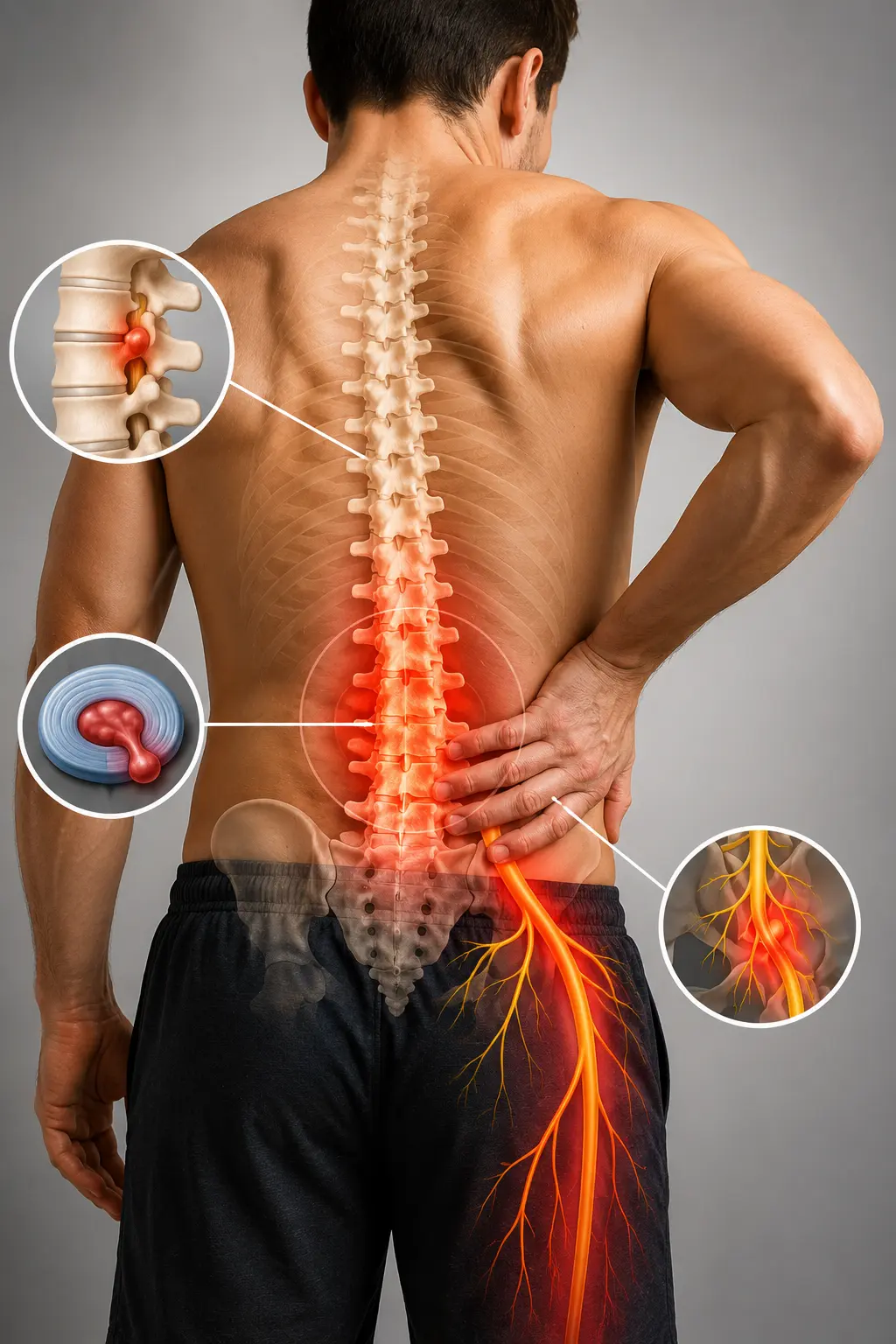 Dolor de espalda, lumbalgia, ciática y hernia de disco